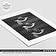MONOKO® Wohnzimmer Poster Set - Premium Bilder Set für Schlafzimmer - Stilvolle Wandbilder - 6er Set ohne Rahmen (Set fashion poster schwarz-weiß, 6x A4 (21 x 29,7cm))