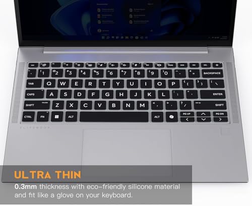 Image of RAYA Silicone Keyboard Cover for 2025 HP Elitebook X G1i /G1a & HP EliteBook 1040 G11 | Also Compatible with HP EliteBook 4 /6 /8 G1i & HP ProBook 440 /445 G11 Laptop (Black)
