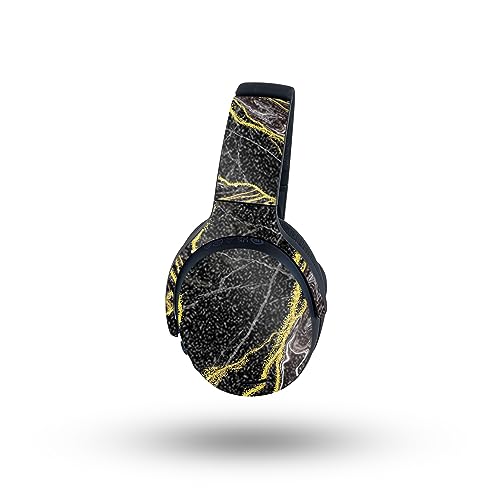 Image of MightySkins Glossy Glitter Skin Compatible with Skullcandy Crusher ANC 2 - Black Marble Glitter | Protective, Durable High-Gloss Glitter Finish | Easy to Apply