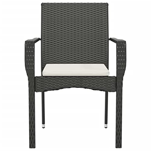 Chaises de jardin résistantes aux intempéries, lot de 2 en polyrotin durable
