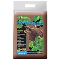 Exo Terra Riverbed Sand, Substrat für Aquaterrarien, natürlicher Sand, excellentes Substrat für Wasserschildkröten, auch als Wüstensand verwendbar, braun, 4,5kg