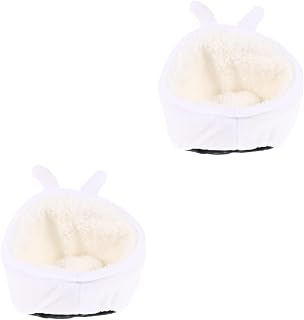 NOLITOY 2 Peças Ninho De Algodão Hamster Pequeno Animal De Estimação Cama Gerbos Casa De Dormir Quente Cama De Hamster Coelho Cama Quente Hamster Inverno Gaiola Quente Hamster Casa De