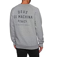 Deus Ex Machina Men's Venice Address Crew, Grey Marle, S