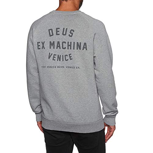 Deus Ex Machina Men's Venice Address Crew, Grey Marle, S