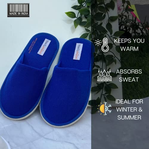 Image of Travelkhushi Soft Bedroom Slippers for Men & Women | Cozy Anti-Skid Indoor Home Footwear | Warm Winter Cushioned Sole | Unisex Gift Slippers
