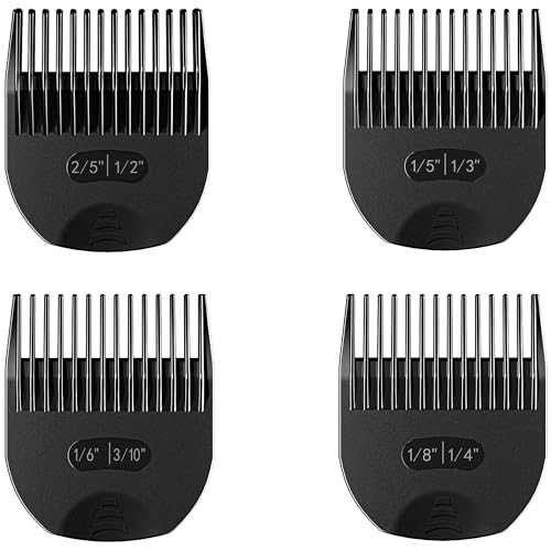 4 Professional Trimmer Guards Designed for Manscaped Lawn Mower 3.0 Waterproof Guide Combs Replacement with Organizer 8 Cutting Lengths from 1/8 to 1/2 Fit The Lawn Mower 3.0 Groin Hair Trimmer