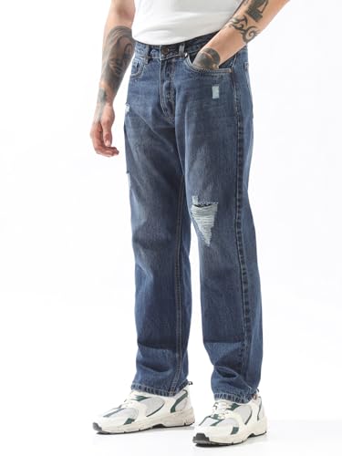 Image of High Star Men Washed Straight Fit Mid-Rise Jeans 77