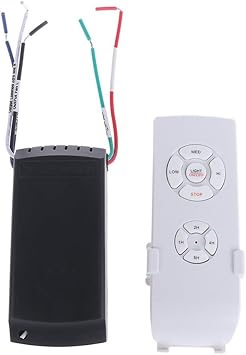 Ceiling Fan Light Remote Control Kit, Wireless and Timer Controller for AC Ceiling Fans, Compatible with Forward Reverse Airflow Settings