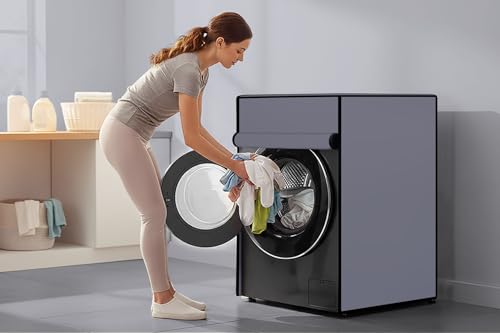 Image of Stylista Washing Machine Cover Compatible for IFB 6.5 Kg Fully-Automatic Front Loading Elena ZX Grey