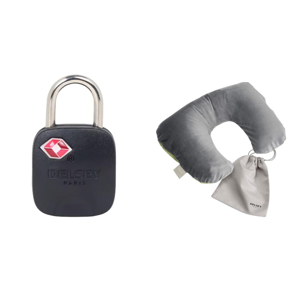 TSA Black Luggage Lock + Lime Travel Pillow (394026013)-image-6
