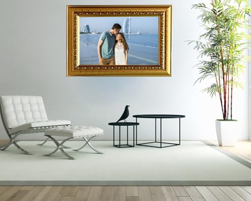 Image of Photo frame 3.5x5 inch pc Golden Color Table Top /Wall Decoration Hanging and tabletop stand for gifting Items