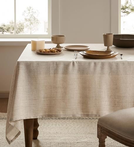 YZJZEDS Linen Tablecloth for Rectangle Table...