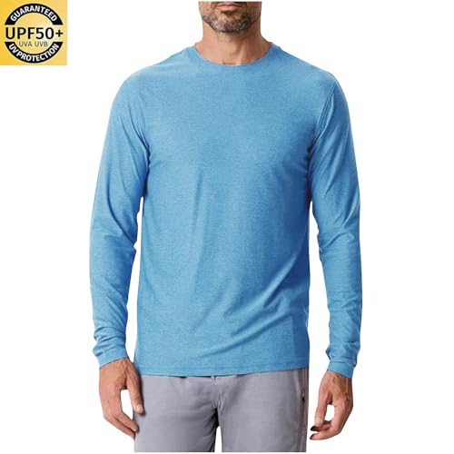 UV Protection Shirts for Men UPF 50+ Causal Long Sleeve Quick Dry Classic Shirts Breathable Swim Rash Guard Clothing2