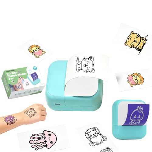 Image of 3-in-1 Tattoo Stencil Printer & Label Maker - Portable Wireless Thermal Inkless Sticker Printer for iOS Android