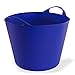 Art Plast ZA2624 Bolsa para múltiples usos, en Material plástico Flexible, Color azul Sup. 385 mm. inf. 280 H 300/340 mm, azul , Ø 38 cm - 25 lt