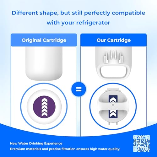 Waterdrop EDR1RXD1 Replacement for Everydrop® Filter 1, W10295370A, EDR1RXD1B, P8RFWB2L, P4RFWB, Kenmore® 46-9081, 46-9930, WD-F38 Refrigerator Water Filter, 6 Pack