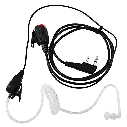 Auricular Universal 2Pin Covert Air Tubo acústico Auriculares internos Radio de 2 vías Auricular Wakie Talkie con micrófono PTT