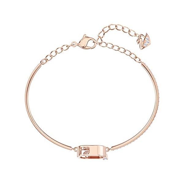 Swarovski Sparkling Dance North Bangle Bracelet with Clear Swarovski Crystals and Matching Pavé on a Rose-Gold Tone Plated Setting