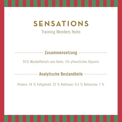 Terra Canis Sensations - Training Wonders 90g I Ideal für Training und Hundeschule I Premium Snack für Hunde in 100% Lebensmittelqualität Aller Rohstoffe I Getreidefrei & glutenfrei (Huhn)