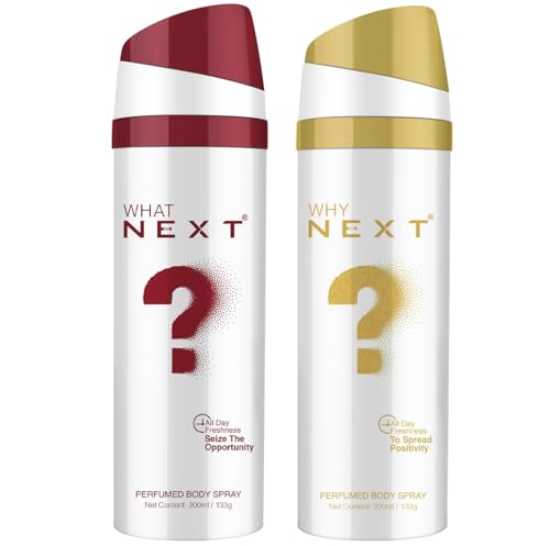 Image of Next Care What & Why Perfumed Body Spray for Men & Women | Long Lasting Freshness Body Spray | Unisex Fragrance Deodorant | Everyday Use Deo Spray | 200ml Each (Pack of 2)
