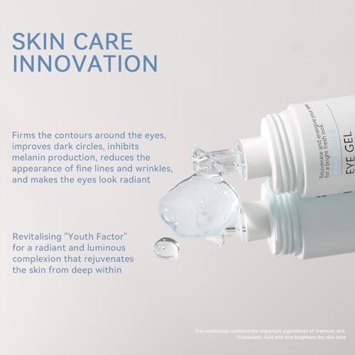 Kojic Acid Eye Cream, Brightening Eye Gel Under Eye Cream for Dark Circles & Puffiness Anti Aging Eye Cream Hydrating & Moisturizing Reduces Eye Bags & Fine Lines Suitable for All Skin Types - Image 4