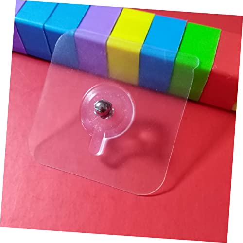 Image of Cabilock Photo Frame Hanging Hooks Without Nails 10pcs Traceless Hooks Kit Non-Trace Picture Hangers for Home Office No Mark on Wall