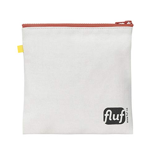Fluf Zip Snack Sack: Reusable Snack & Sandwich Bag, Zipper Closure | 100% Organic Cotton With Rpet Lining | Tested Food-Safe | Rinsable & Machine Washable (Cherries Red, Sandwich) #TOP3