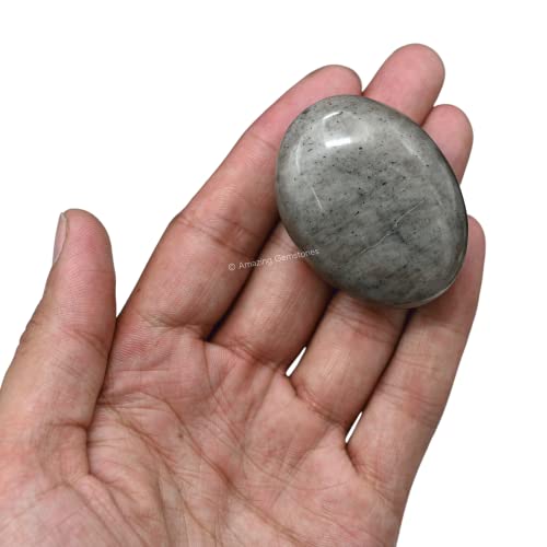 Image of Amazing Gemstone Chrysoberyl Cats Eye Crystals and Healing Stones - Large Palm Stone Crystals Piedra - Crystal for Good Luck, Positive Energy, Meditation - Unique Stocking Stuffers, Gifts for Women