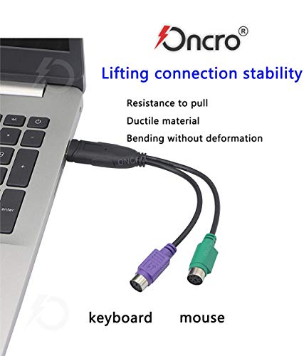 USB to Dual PS2 Connector Cable Cord Adapter Converter for PS2 Interface Keyboard Mouse with USB Interface Plug Laptop Computer PC