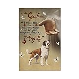 HDSDA Póster de lienzo de San Bernardo y Jesús, decoración de dormitorio, paisaje, oficina, habitación, regalo, 60 x 90 cm