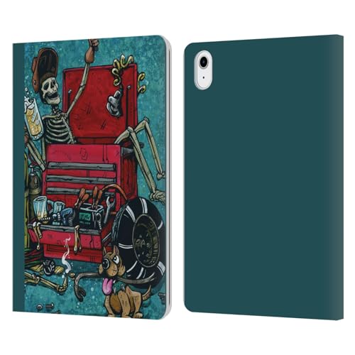 Coque en Cuir iPad Air 2022 2020 Étui Portefeuille David Lozeau Garage Art