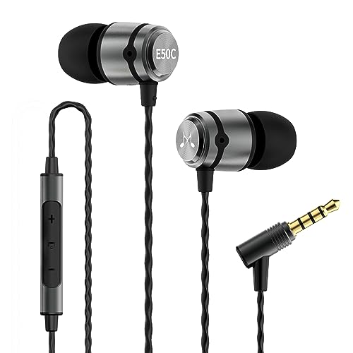 Soundmagic E50C Wired Earbuds with Microphone in Ear Monitor HiFi Earphones Good Noise Isolating Headphones Comfortable Fit Gunmetal Soundmagic E50C Wired Earbuds with Microphone in Ear Monitor HiFi Earphones Good Noise Isolating Headphones Comfortable Fit Gunmetal
