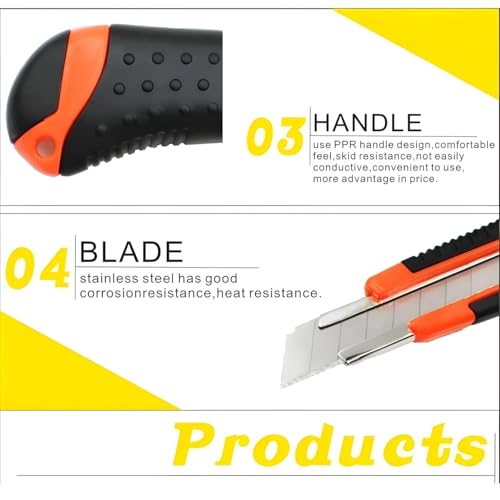 Image of Urban Elite 18mm Utility Cutter Replacement Blades | Pack of 10 | Compatible with Standard Utility Cutters | For Cardboard, Cartons, Packaging, Home, Office & DIY