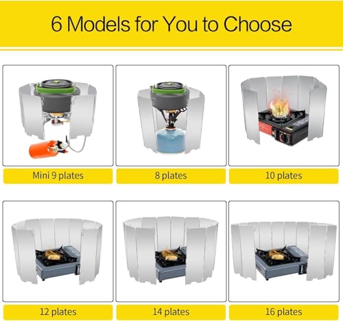 Image of Portable Gas Stove with Air Windscreen Camping Stove Folding Furnace 2800W Outdoor Stove Picnic Cooking Gas Burners Backpacking Furnace Butane (Stove + Wind Screen)