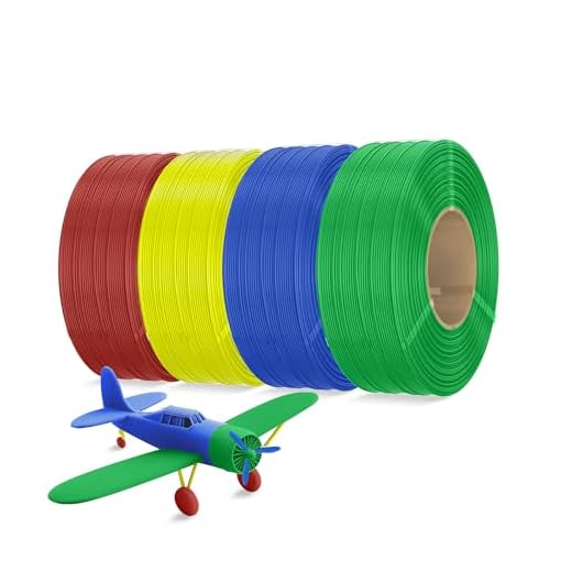 Inslogic PETG Pro Pre-Dried 3D Printer Filament 1.75mm, High-Speed PETG Filament, Stronger Toughness, High Precision ±0.02mm, Compatible with FDM Printers, 1kg×4 Refills (Red+Yellow+Blue+Green)