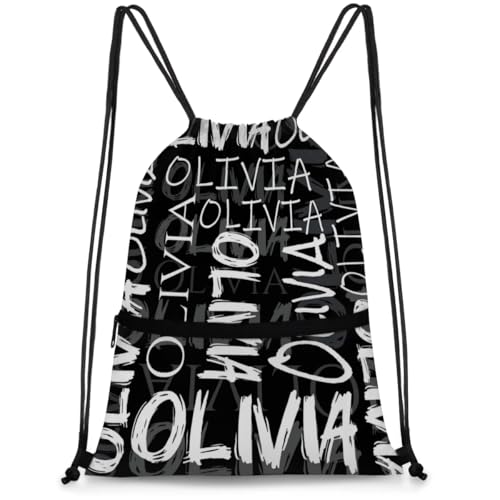 XIOBODR Personalized Colorful Name Drawstring Backpack Custom Dance Sports Gym Cheer bag for Girls