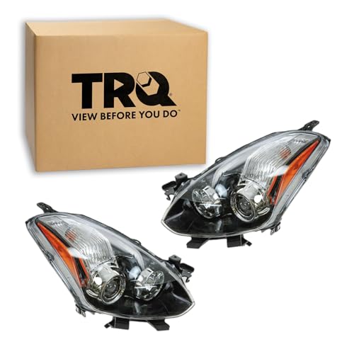 Image of TRQ Headlight Assembly Set NI2502191 NI2503191 Compatible with 2010-2013 Nissan Altima