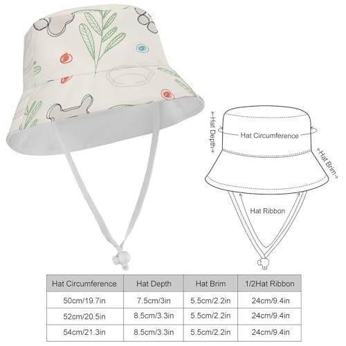Bones Dog Paw PrintChildren's Bucket Hat for Boys and Girls, Breathable Summer Beach Hat54cm2