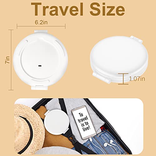 Touchfeel Travel Mirror With Light, Travel Makeup Mirror Double Sided Folding With 5X Magnifying, Rechargeable Led Vanity Mirror With 3 Color Lights And Brightness Adjustable #TOP1