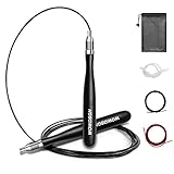 WOWDSGN Springseil High Speed Jump Rope mit Self-Lock-System Profi Double Kugellager Stahl Seil mit PVC Ummantelung Anti-Rutsch Griffe Ideal für Fitness-Training Crossfit Ausdauer und Abnehmen