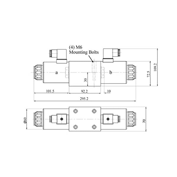 Hydraulic Directional Control Valve D05 (NG10) 31 GPM 4560 psi AC or DC