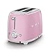 Smeg Tostadora tsf01pkeu, Acero Inoxidable, Rosa Pastel