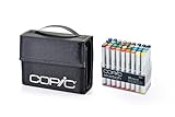 Copic Sketch Alcohol Markers 36pc Set & Empty Wallet (White Logo) Bundle Set