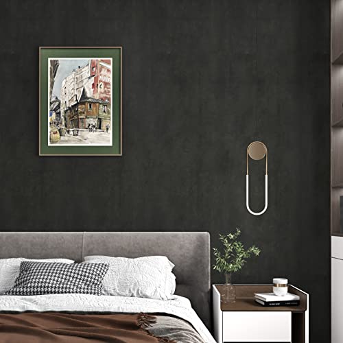 Wallercity Deep Gray Concrete Wallpaper Peel And Stick Countertops 15.7'' X 118'' Dark Grey Cement Contact Paper Vinyl Matte Textured Wall Paper Self Adhesive Removable Wallpaper For Garage Bathroom #TOP5