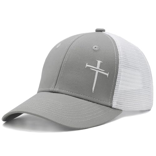 Christian Pastor Trucker Cap Regalo per uomo e donna, cappello da baseball ricamato con croce di Gesù, Taglia unica
