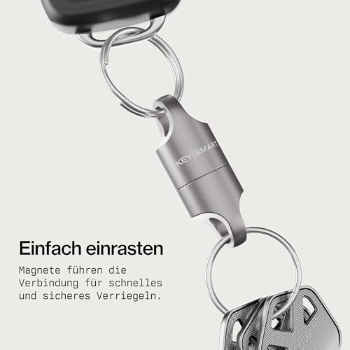 Image of KeySmart MagConnect Magnetic Key Holder for Purse, Key Chains for Car Keys - Detachable Key Ring Quick Release Keychain