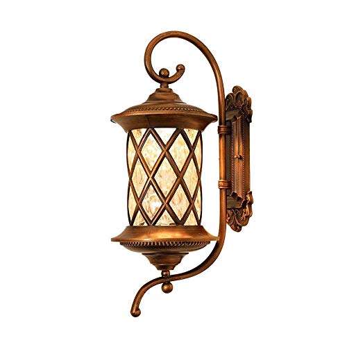 Luminaire extérieur en aluminium moulé avec finitions en bronze pour façade de villa