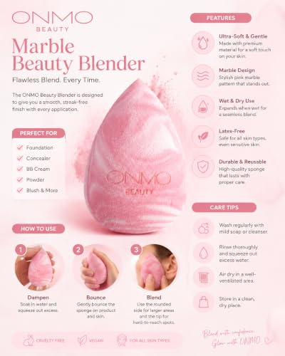 Image of Beauty Makeup Blender Sponge Latex-Free Soft Beauty Sponge for Foundation, Concealer & Blending | Reusable, Smooth Finish Applicator | Suitable for Liquid & Cream Makeup | Unisex, All Skin Types (Tear Drop)