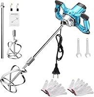 3100W Rührwerk Mörtelrührer 230V, 6 Gang-Getriebe 0-3000r/min, Farbmörtelrührer Handrührgeräte Farb-Mörtelrührer Elektrischer Betonmischer, Rührkorb-Ø 130mm, Rühreraufnahme M14