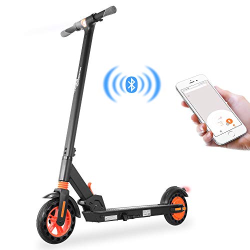 Patinete eléctrico GoZheec KUGOO&Kirin S1 plegable, control de aplicación, motor de 350W, batería de 6Ah, velocidad máxima de 25 km/h, neumáticos de 8 pulgadas para adultos y jóvenes,Negro